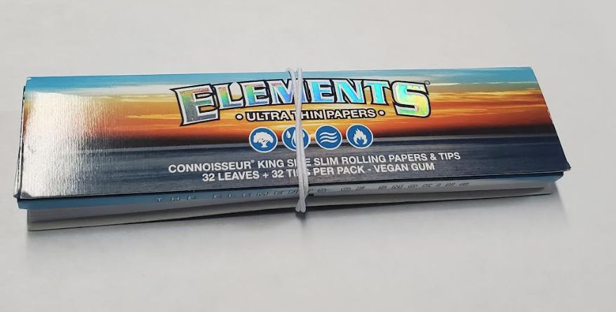 elements ultra rice papers king size w/tips