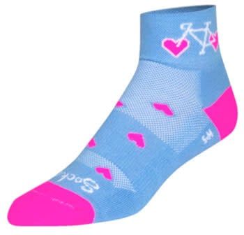SockGuy Classic Wheel Luv Socks - 2&quot;, Blue, Small/Medium