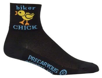 SockGuy Classic Biker Chick Socks - 3&quot;, Black, Women&#39;s, Small/Medium