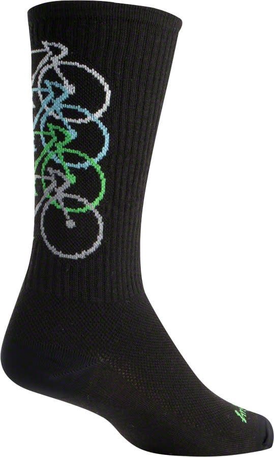 SockGuy Wool Stacked Socks - 6&quot;, Black, Large/X-Large