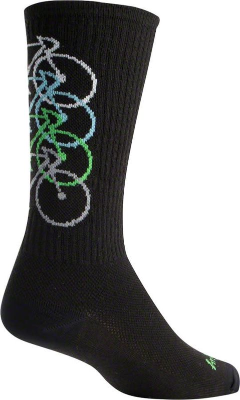 SockGuy Wool Stacked Socks - 6&quot;, Black, Large/X-Large