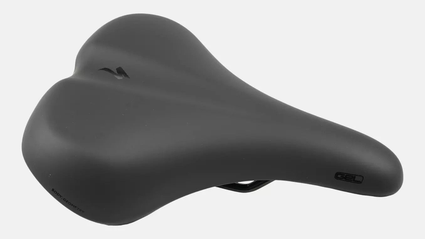 Comfort Saddle w integrated handle steel rails 200MM width