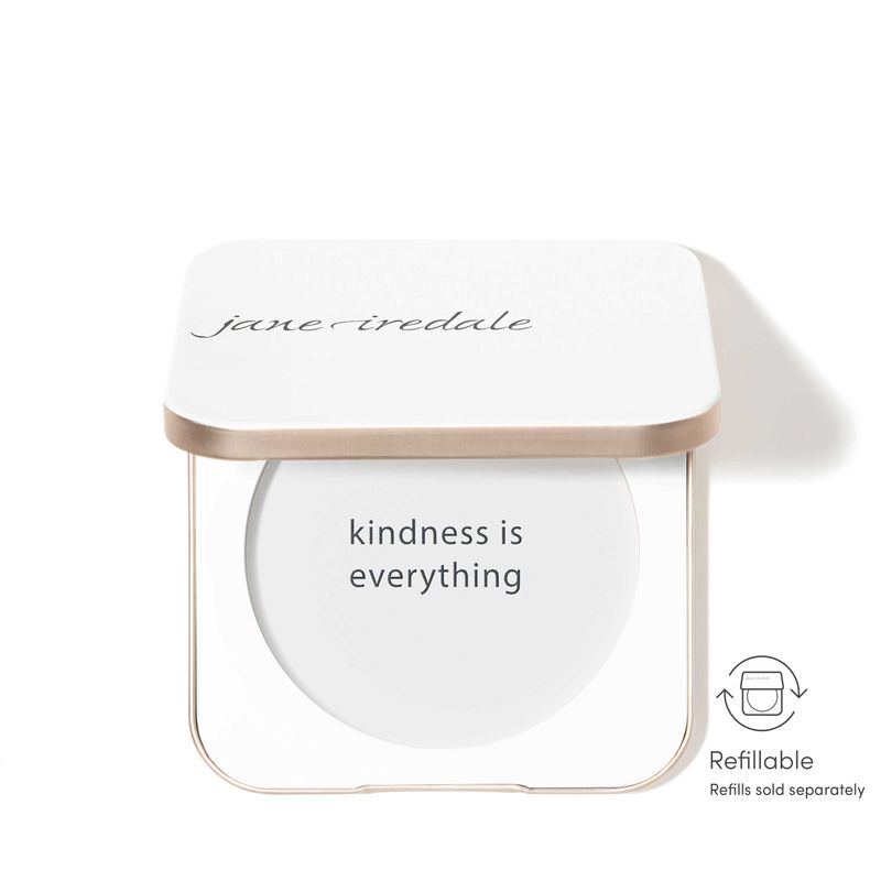 White Refillable Compact