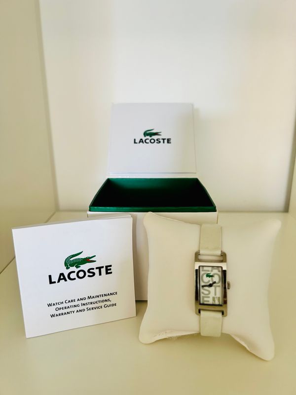 PRODUCTO : SATISFACTORIO / Reloj Lacoste Inspiration con correa de piel blanca para mujer 2000684