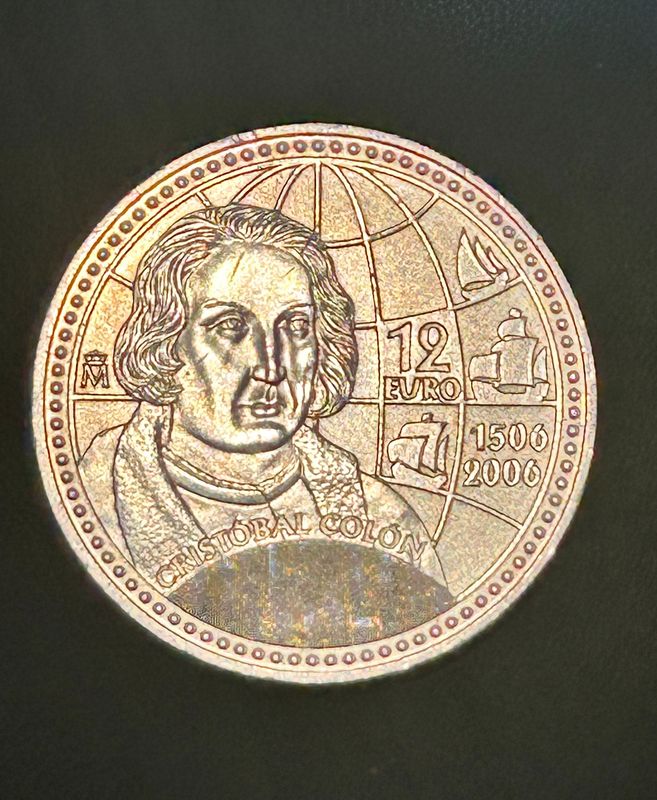 Moneda de 12 euros de España, 2006
500 aniversario de la muerte de Cristóbal Colón