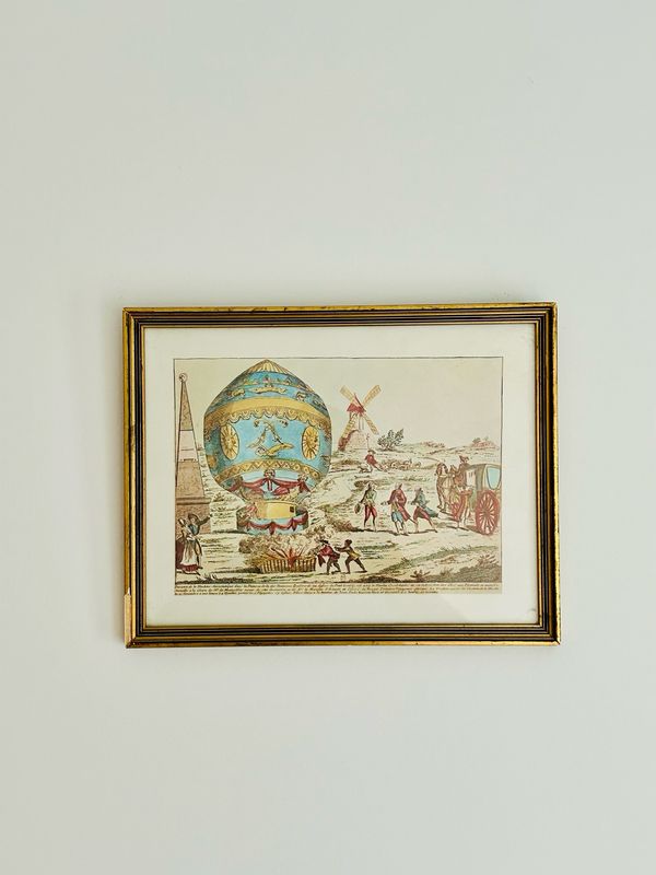 Globo de Aire Caliente - Dirigible - Aerostato - Hermanos Montgolfier en Petit Gentilly - Primer Viaje Aéreo (Noviembre de 1783)