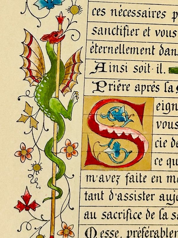 LIBRO RELIGIOSO. MANUSCRITO ILUMINADO. PETIT MISSEL
