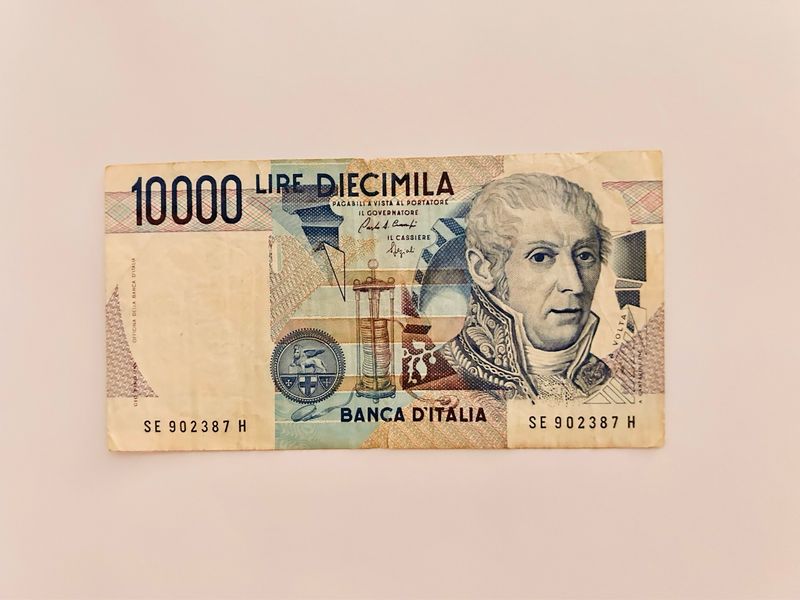 billete de 10.000 liras italianas