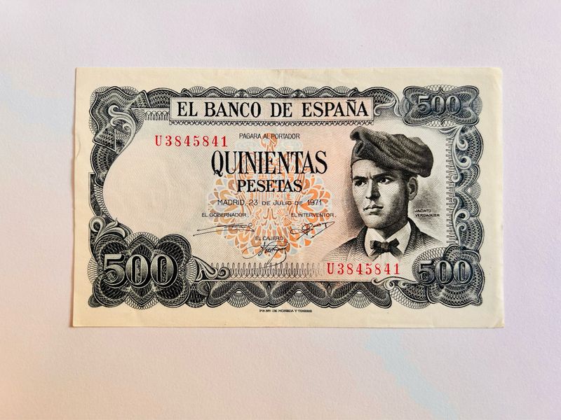 500 pesetas 23 Julio 1971 España Jacinto Verdaguer Serie U