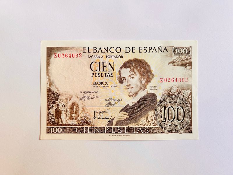 100 PESETAS 1965 , SERIE Z
