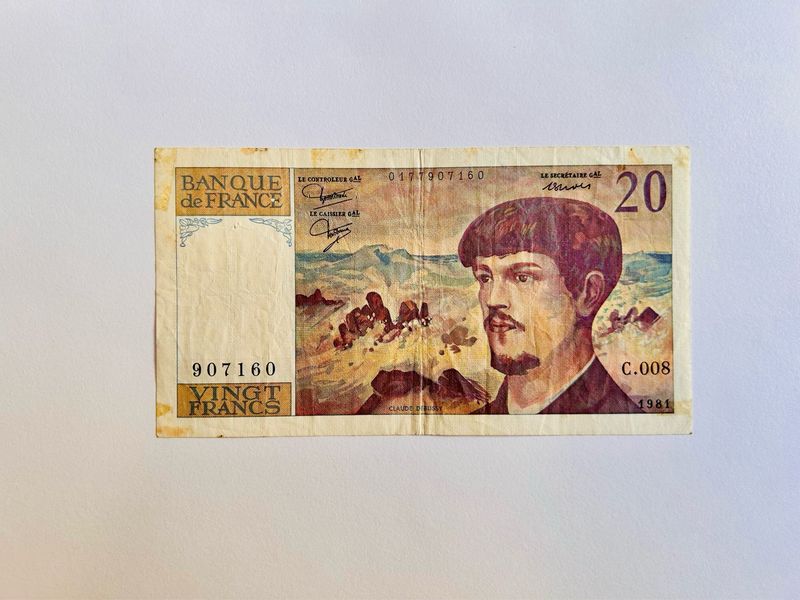 Billet 20 Francs Claude Debussy 1981