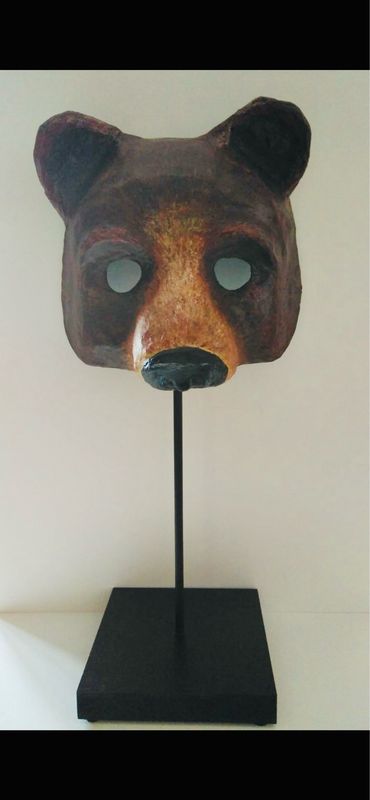 MASQUE OURS (2022) Sculpture par Carole Le Bolloc'h