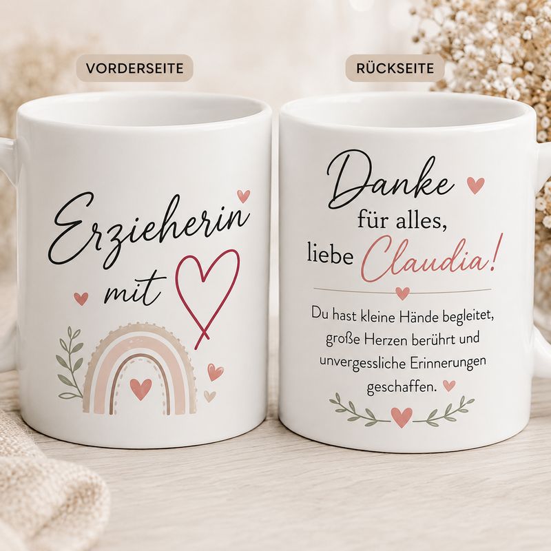 Personalisierbare Tasse für Erzieher