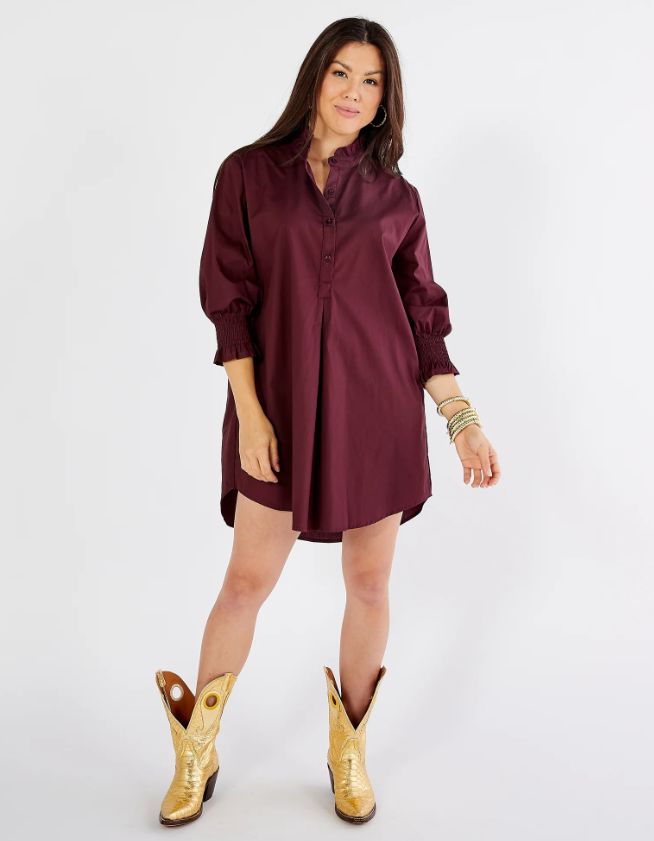 Kimberly Dress Maroon