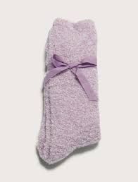 Barefoot Dreams Youth Socks, Color: Lilac  White