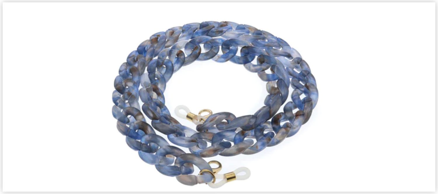 Peepers Eco Eyeglass Necklace, Color: Blue Quartz