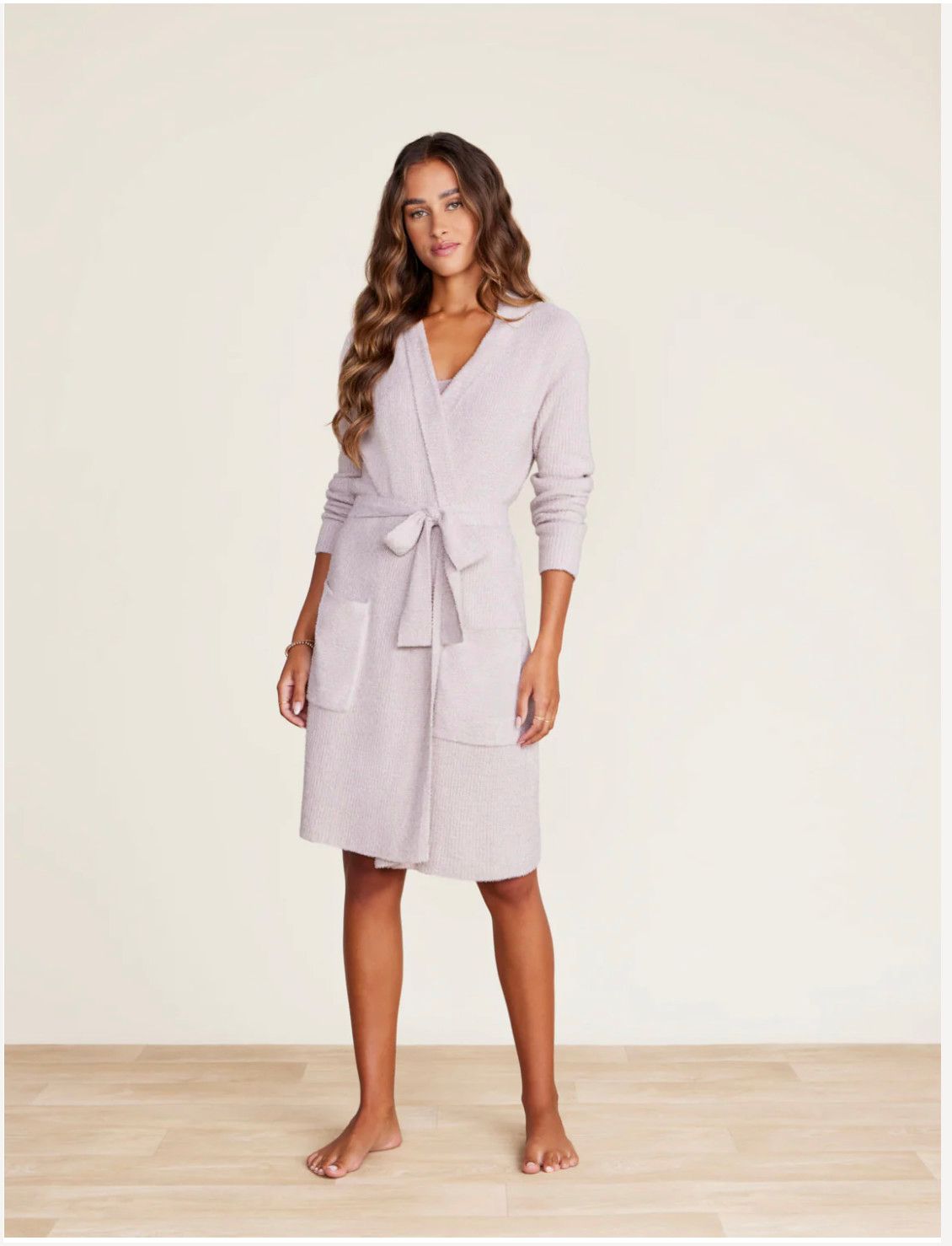 CCL Ribbed Robe, Color: Faded Rose-Pearl, Size: S-M
