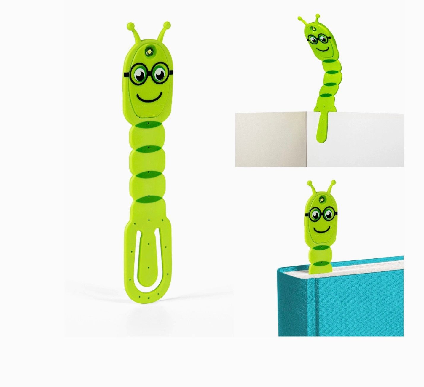 Bookworm Flexilight Bookmark, Color: Green