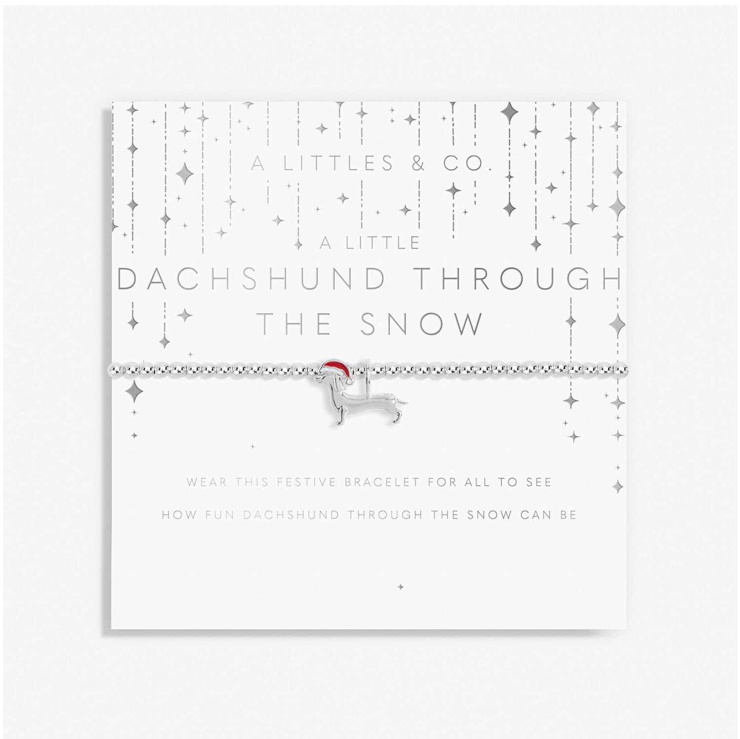 Little Christmas Bracelets, Style: Dachshund Though The Snow