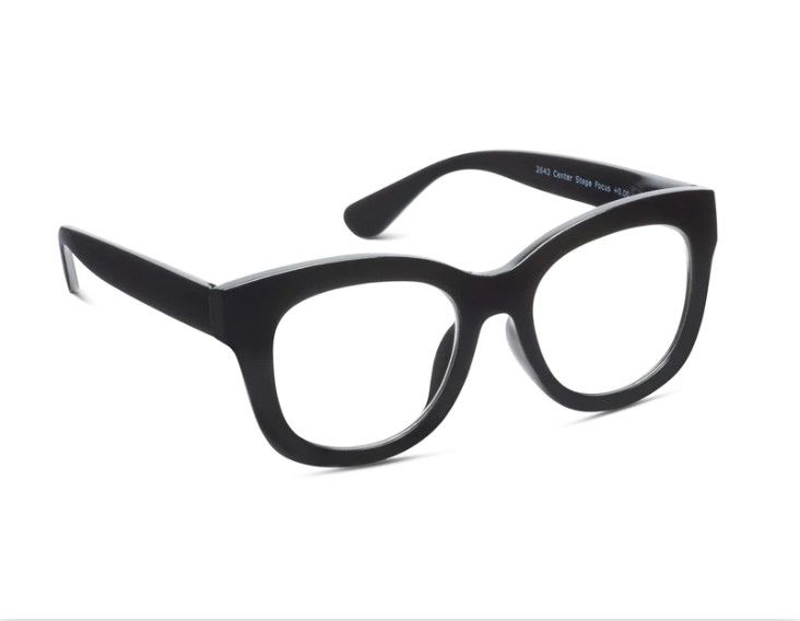 Peepers Blue Light Filtering +0.00, Style: Center Stage Focus, Color: Black