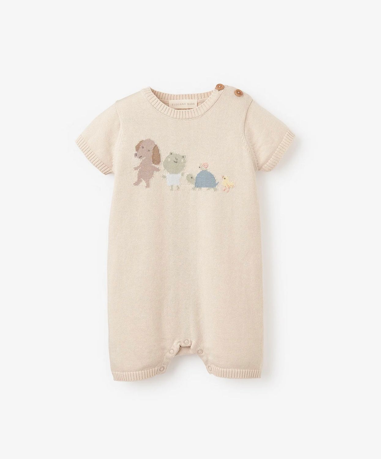 Pond Friends Knit Shortall, Size: 3-6m