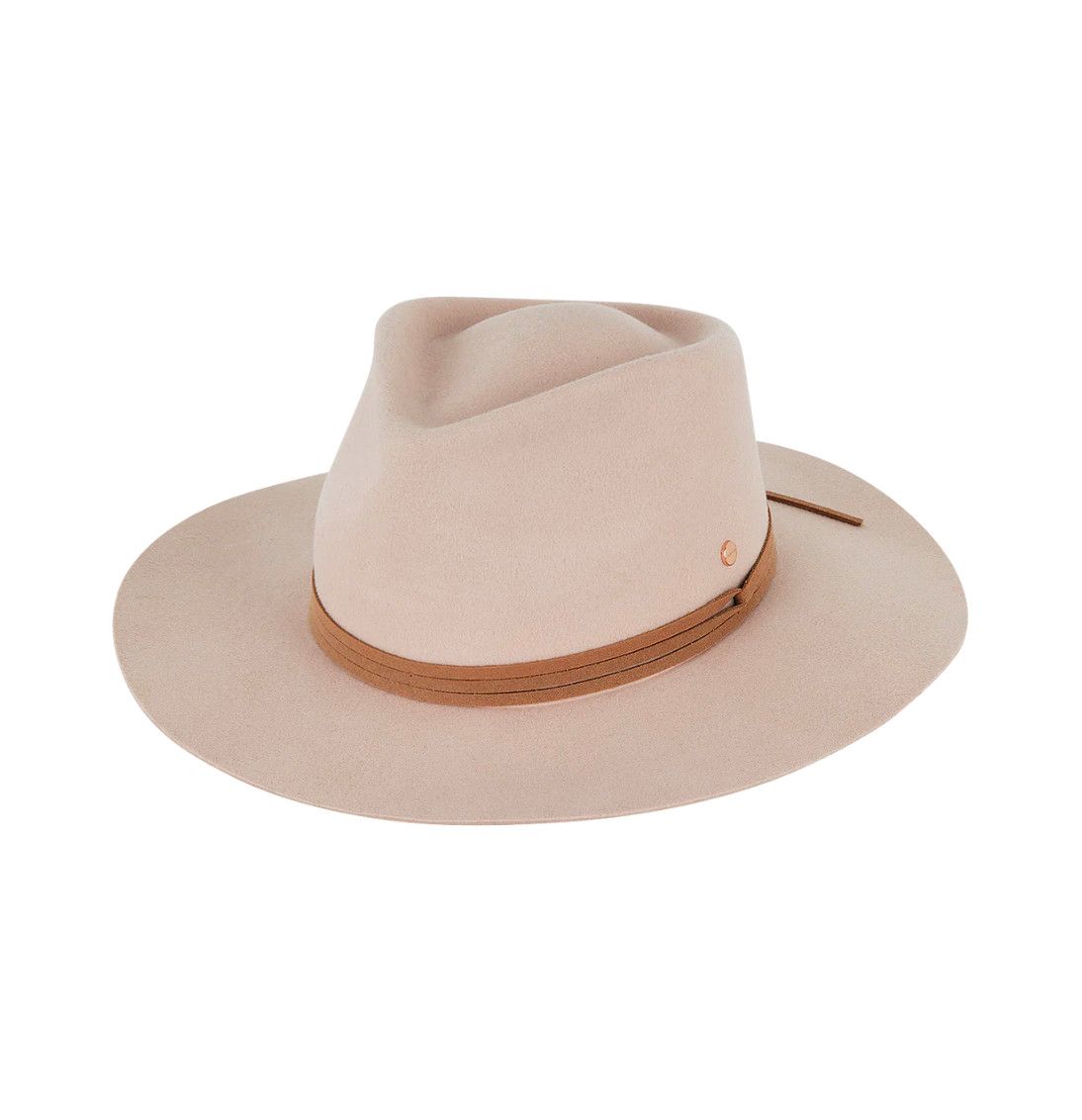 Light Apricot Women&#39;s Wide Brim Fedora Alice, Size: Small