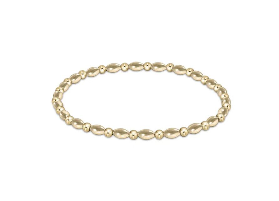 Harmony Grateful Gold Bead Bracelet, Size: 2.5mm