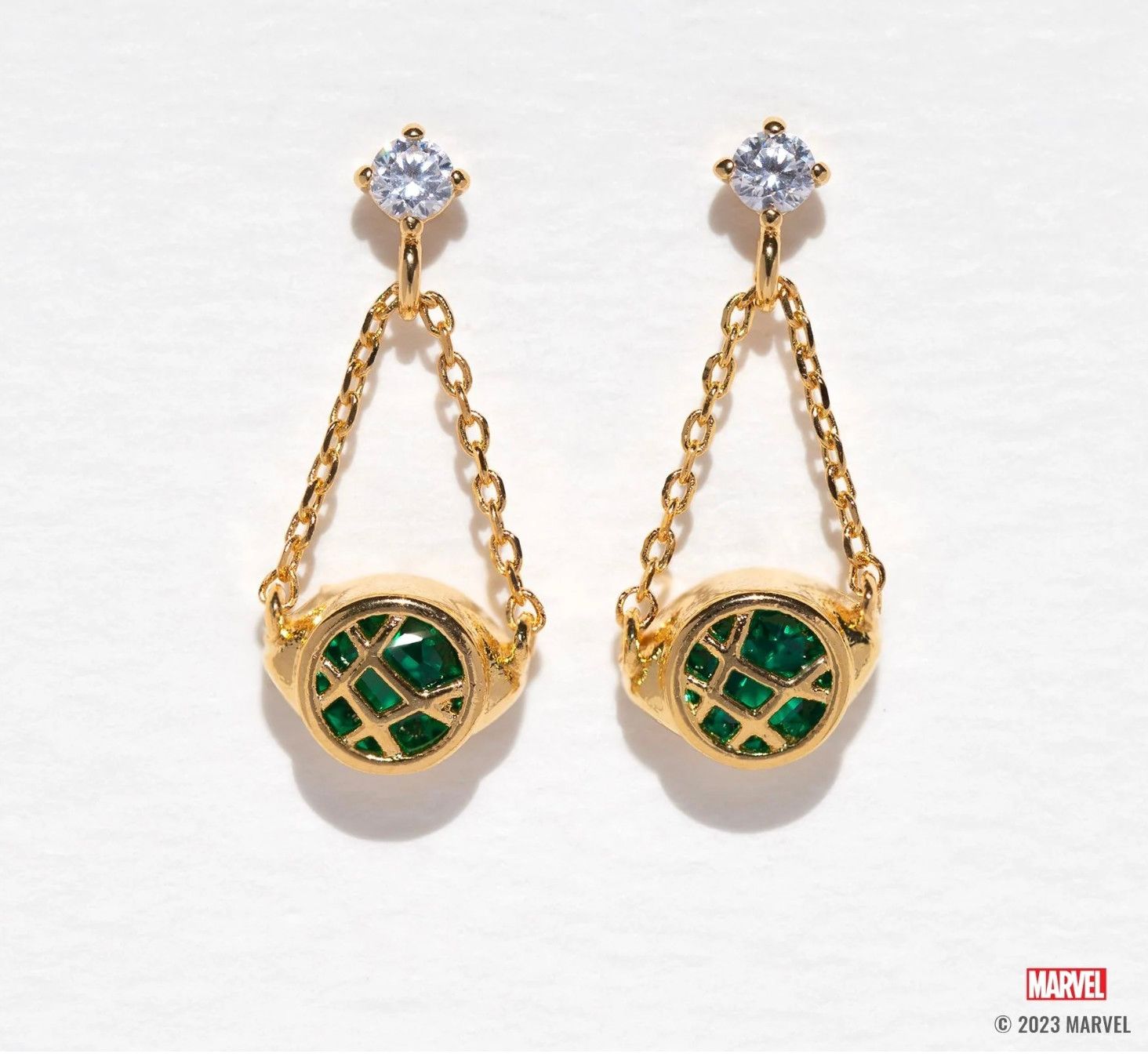 Marvel&#39;s Doctor Strange Dangle Earrings, Color: Gold