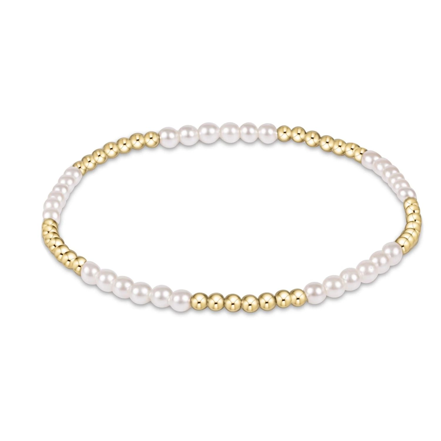 classic blissful pattern pearl bracelet, Size: 3mm