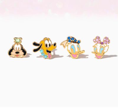 Disney Pals Earring Set, Color: Gold