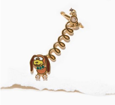 Pixar Toy Story Slinky Dog Stud &amp; Ear Cuff, Color: Gold