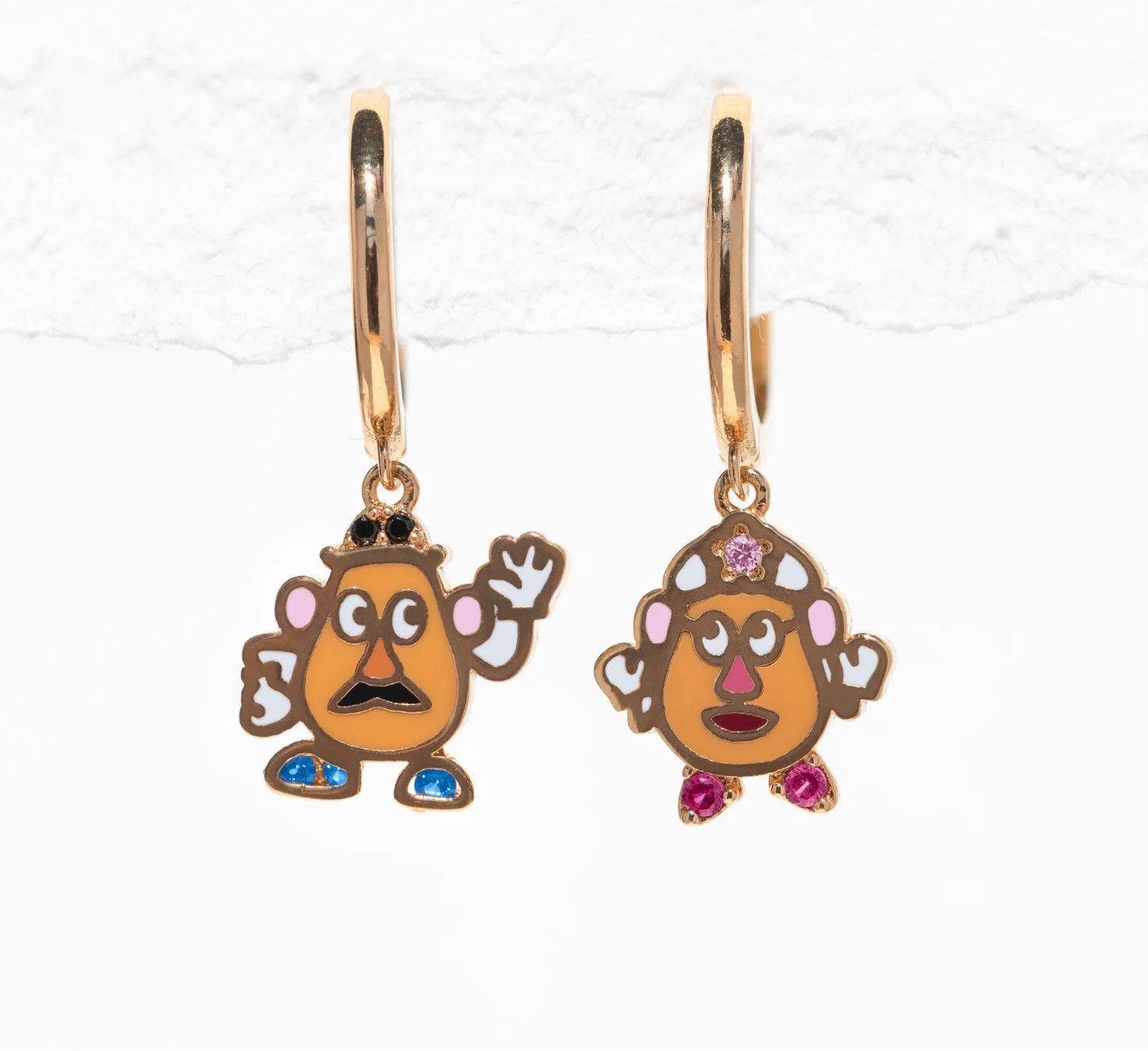Pixar Toy Story Mr. &amp; Mrs. Potato Head Hoops, Color: Gold