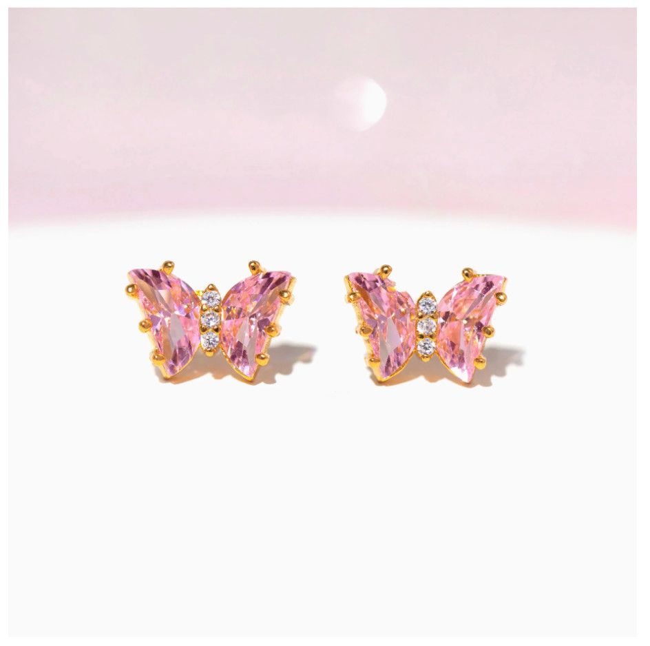 Flutter Love Studs, Color: Gold