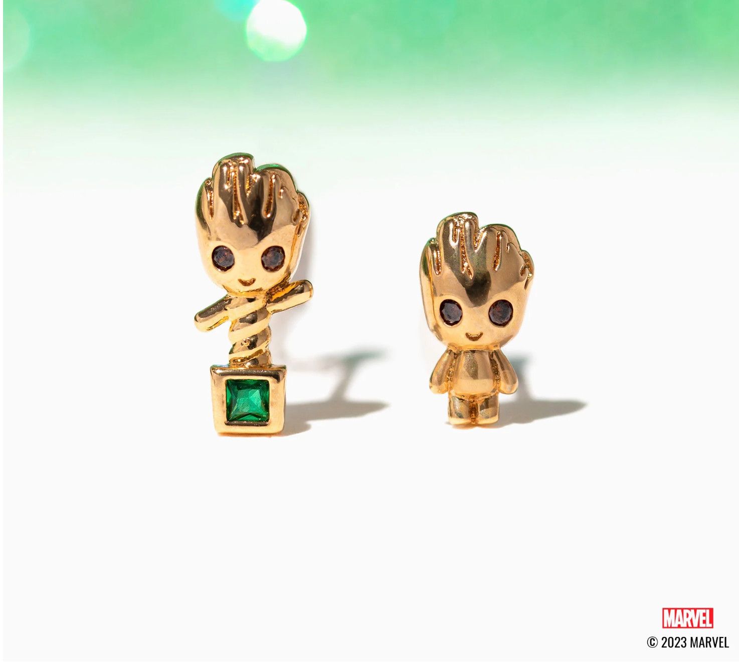 Marvel&#39;s Guardians of the Galaxy Groot Studs, Color: Gold