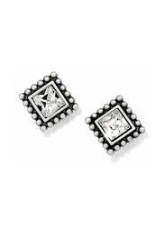 Sparkle Square Mini Post Earring Clear