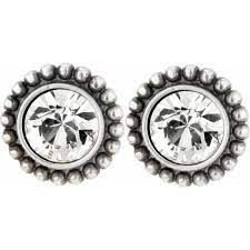 Twinkle Medium Post Earrings Silver