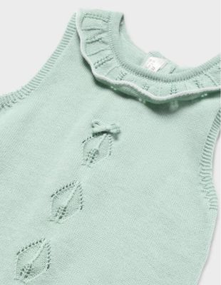 Knit Romper Cotton Misty Green