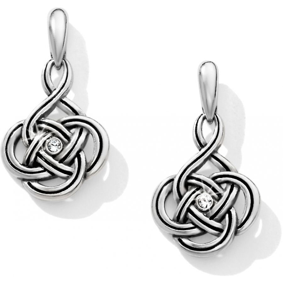Interlok Petite Post Drop Earrings Silver
