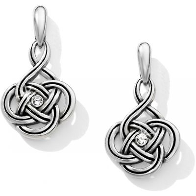 Interlok Petite Post Drop Earrings Silver
