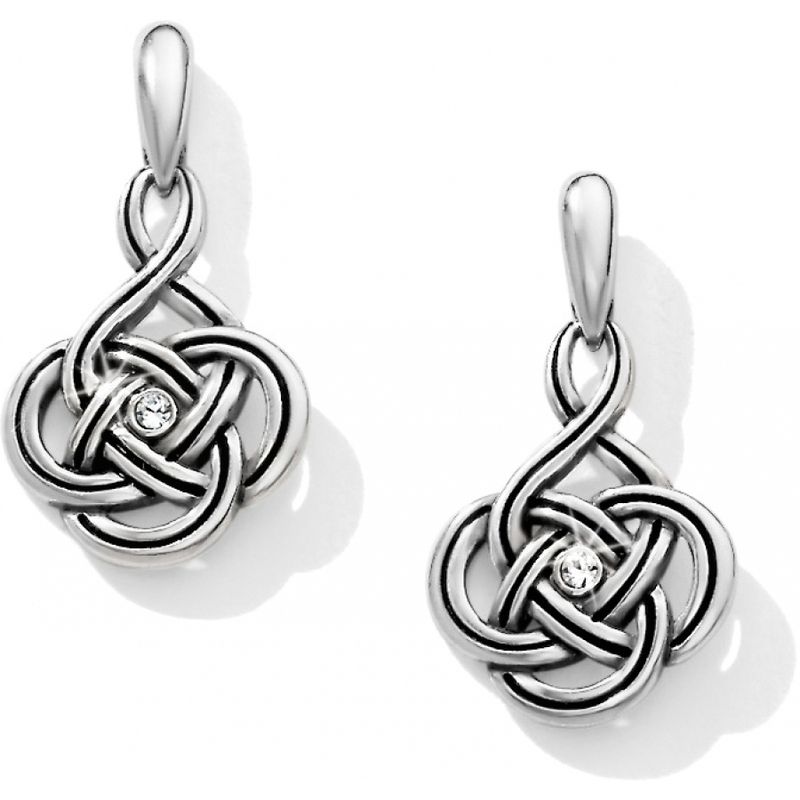 Interlok Petite Post Drop Earrings Silver
