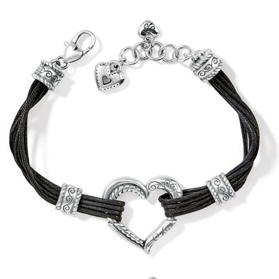 J32460 Heritage Heart Bracelet Black-Silver