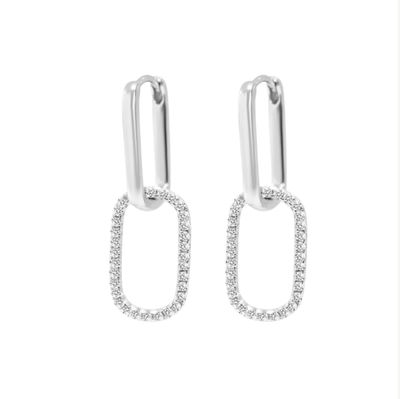 Angel Aura Quartz Luxe Link Hoops
