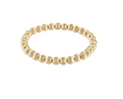 Enewton Dignity Gold Bead bracelet with polished gold beads, waterproof everyday jewelry at our Poughkeepsie, NY boutique