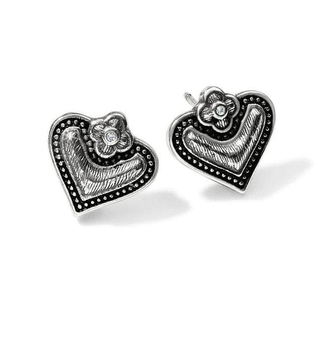 Luna Heart Mini Post Earrings
