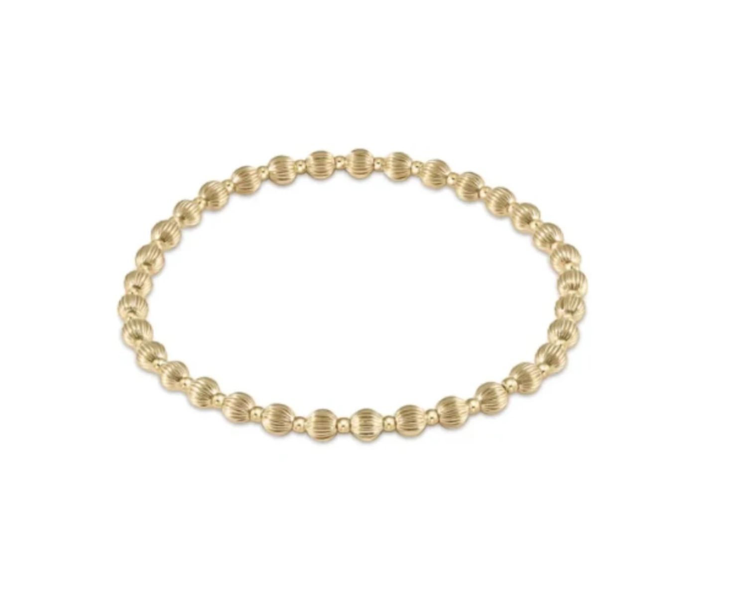 Dignity Grateful Gold Bead Bracelet