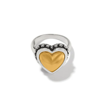 Pretty Tough Bold Heart Two Tone Ring
