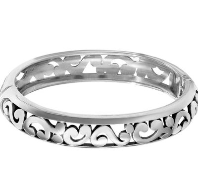 Contempo Medium Silver Hinged Bangle
