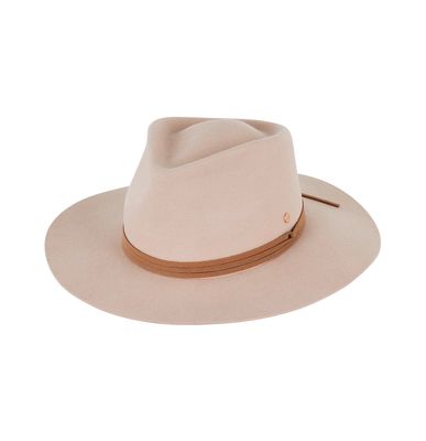 Light Apricot Women&#39;s Wide Brim Fedora Alice