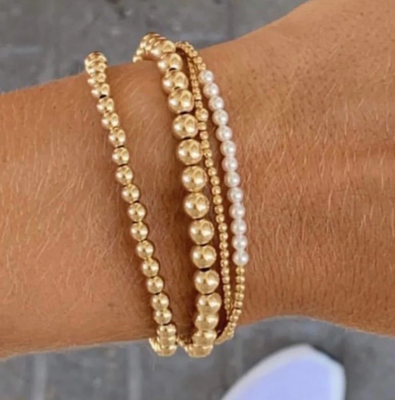 Gold Bliss Gemstone 2mm Bracelet