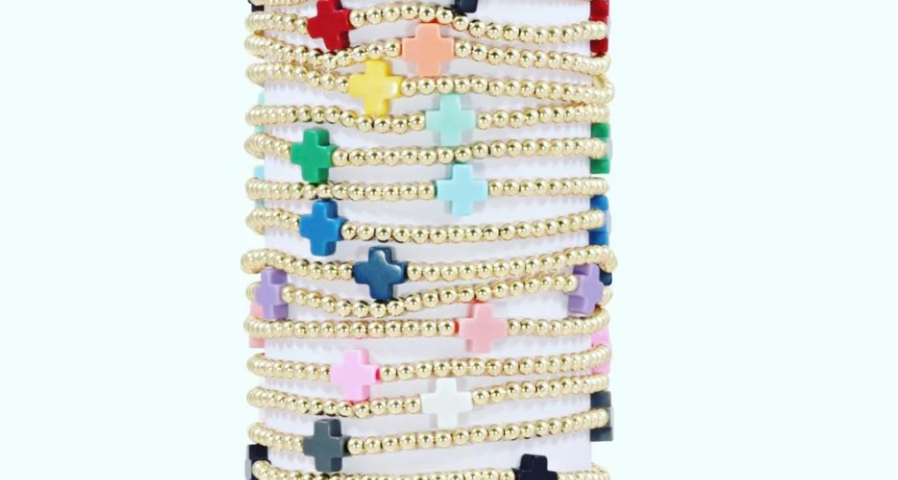 Enewton Signature Cross Bracelet 3mm Bead Bracelet